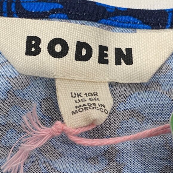Boden Blue Amelie stretch Jersey knit Midi Dress w/ pockets US 6R NWT - Picture 4 of 12